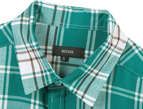 Men's Button Down Plaid Short Sleeve Work Casual Western Dress Shirt in Kuwait