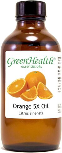 GreenHealth Orange 5 Fold - 4 fl oz (118 ml) Glass Bottle with Cap - 100% Pure Essential Oil in Saudi Arabia