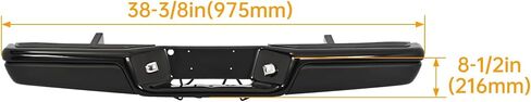 KUAFU Rear Bumper Compatible with 1997-2004 Dodge Dakota Model Step Bumper w/Bracket Without Sensor Hole Replacement for CH1103104 in Saudi Arabia