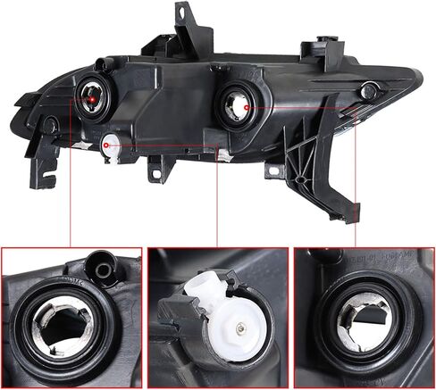 MARDDPAIR LESED & RISE FOG LIGHT ASSEMBLY PLISSION FOR 2016-2019 NISSAN MAXIMA LAMPS LAMPS LIGHTS (سائق ومسافر) in Saudi Arabia