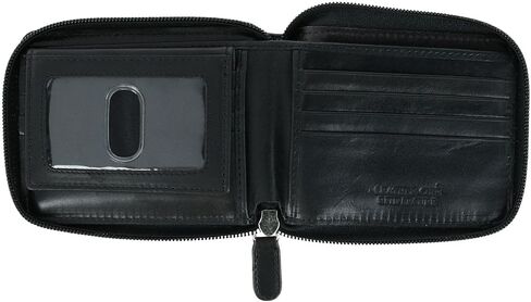 Mancini Mens Leather RFID Secure Zip Around Wallet in Saudi Arabia