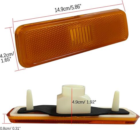 Amber Lens Front Signal Side Marker Light Lamp Compatible with Dodge Ram Plymouth Ramcharger Pickup Truck Replace #3587436 in Saudi Arabia