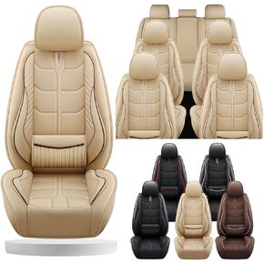 Car Seat Covers Fit for GMC Acadia 2016-2025,7 Seat Car Seat Cover,No-Slip Waterproof Breathable Faux Leather Automotive Seat Covers Auto Interior Covers.Black,Full Set in Saudi Arabia