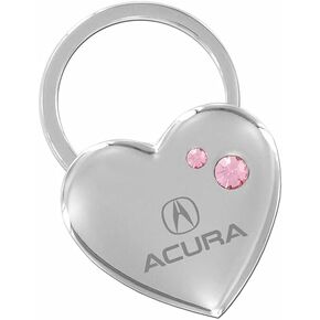 Acura Chrome Heart -keychain Swarovski Pink Crystals حلقة مفتاح in Kuwait