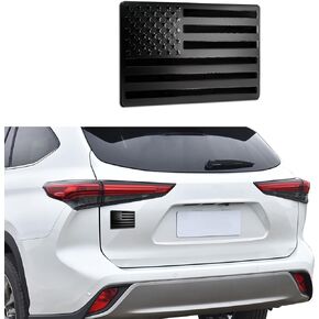 Embossed 3D Metal All Black American Flag Emblem Decal Stickers, Auto Emblem, USA Flag Car Decal, Matte Black 5" x 3" Patriotic USA US Flag Car Decals Bumper Stickers for Cars Window Bumper in Kuwait