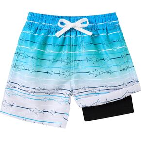 بدلة سباحة للأولاد ببطانة ضاغطة للأولاد، ملابس سباحة سريعة الجفاف 6-20T in Kuwait