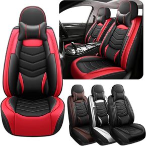 Car Seat Covers Fit for Chevy Camaro 2016-2024 Daily Commutes Durable and Side Airbag Compatibility Sports Seat Cover, 2 Pcs Front, Black Red in Saudi Arabia