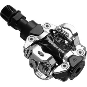 Venzo Pop-Up Click'R Compatible with Shimano SPD Mountain Bike CNC Cr-Mo Sealed Pedals with Cleats - Dual Platform Clipless Pedals for Mountain Bike - Easy Clip in & Out in Kuwait