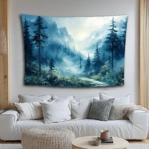 Znxuey Forest Tapestry Nature Tapestry Forest Forest Tapestry Wall معلق لغرفة النوم وديكور غرفة المعيشة لأسلوب غرفة النوم الجمالية (E) in Saudi Arabia