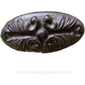 3 Cast Iron Antique Victorian Style Oval Drawer Pull Barn Handle Door Handles XLR-979 Farmhouse Home Wall Desk Office Home Decor Hanging Decorations in Saudi Arabia
