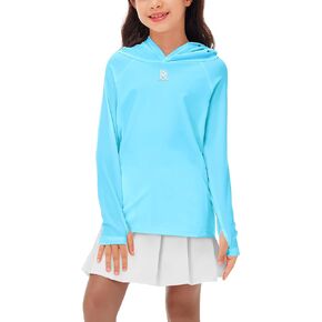 Remimi Kids Sun Shirt Rash Guard Quick Dry Sun Protection Athletic Hoodie Hiking Shirts 3-12 Years in Kuwait