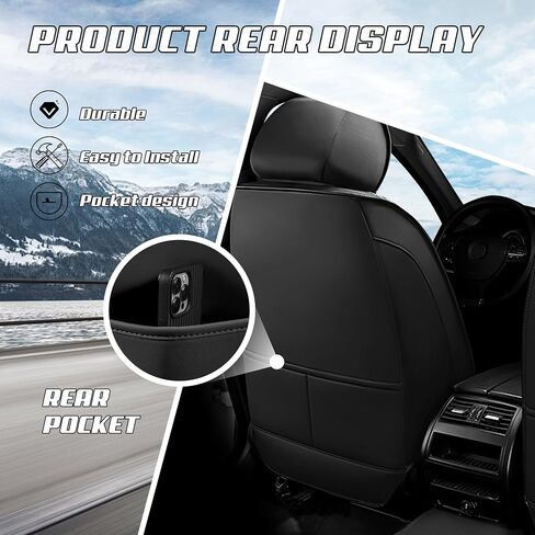 Car Seat Covers Fit for Volkswagen Golf GTI 2000-2025, Stylish Sport Seat Covers, Waterproof Wear-Resistant Premium Nappa Leather Car Seat Cover.(Full Set/Black Red) in Saudi Arabia