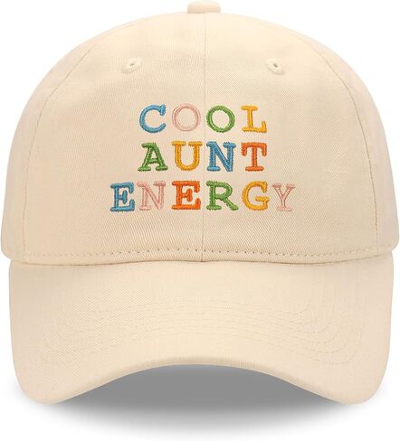 Cool Aunt Energy Hat ، أفضل عمة على الإطلاق ، هدايا على الإطلاق ، وتطريز قابلة للتعديل للبيسبول Cap Beige in Saudi Arabia