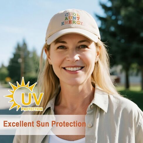 Cool Aunt Energy Hat ، أفضل عمة على الإطلاق ، هدايا على الإطلاق ، وتطريز قابلة للتعديل للبيسبول Cap Beige in Saudi Arabia
