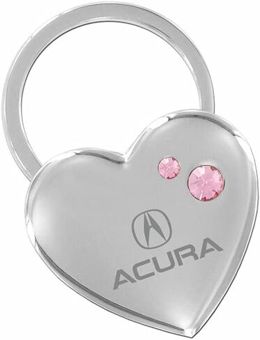 Acura Chrome Heart -keychain Swarovski Pink Crystals حلقة مفتاح in Saudi Arabia