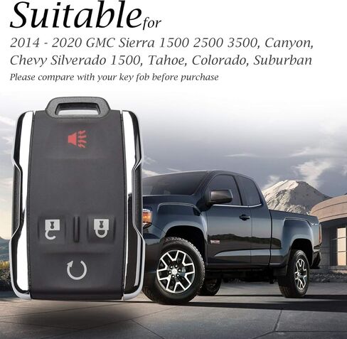 Cover Cover Fob Cover VoDODECO LEALLY COYPENT FOB متوافق مع 2019-2021 GMC Sierra ، Canyon ، Chevy Silverado 1500 ، Tahoe ، Colorado ، Suburban (4-Butrow ، Brown) in Saudi Arabia