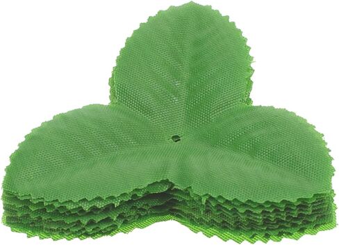 50 PCS الأوراق الاصطناعية ، الورود المزيفة الحريرية الحرف الخضراء ، ديكورات حفل زفاف عيد الميلاد ، تنبع أوراق الزفاف من أجل الباقات ، أكاليل الزهور ، أكاليل ، ترتيبات زهرية ، DIY (3 أوراق 2.95 "/ 7.5 سم) in Kuwait
