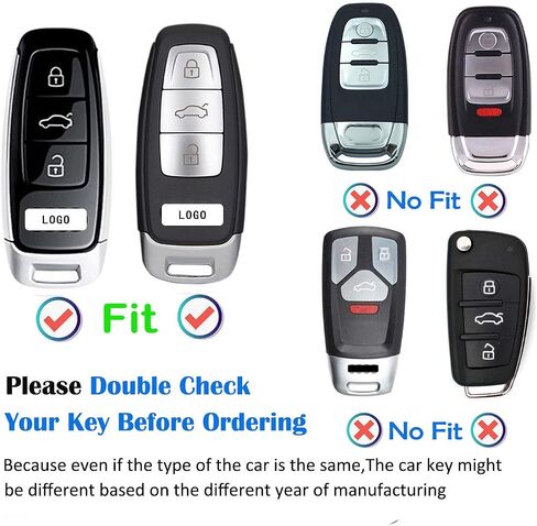 Genuine Leather Key Fob Cover with Keychain, Compatible with 2019-2022 A3, A6, A7, E-Tron, A8, and Q8 Smart Key (Green) in Kuwait