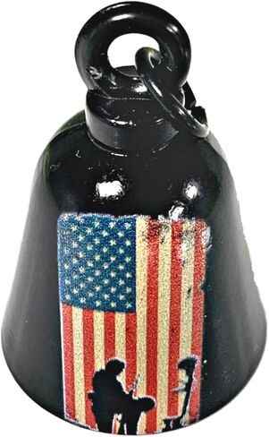 Kustom Cycle Parts Fallen Soldier American Flag Motorcycle 'Evil Spirits' Biker Guard Bell. in Saudi Arabia