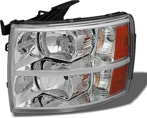 Akkon - من أجل 07-13 Chevy Silverado Pickup Truck Chrome المصباح الأمامي المصباح الأمامي بديل الجانب الأيمن in Saudi Arabia