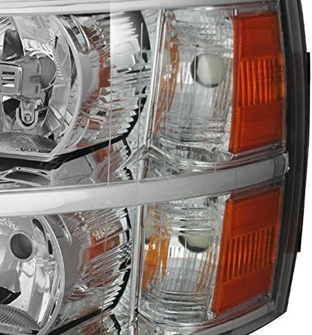 Akkon - من أجل 07-13 Chevy Silverado Pickup Truck Chrome المصباح الأمامي المصباح الأمامي بديل الجانب الأيمن in Saudi Arabia