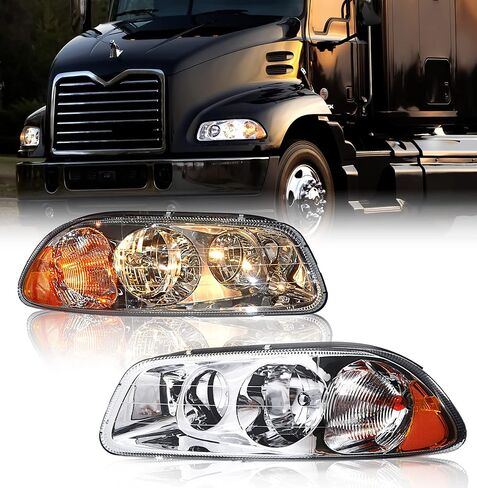 Torque Headlight PAIR Replacement for Mack Vision Granite Pinnacle CX CXU CXN GU4 GU5 GU7 GU8 CXN613 CXU613 CT713 GU813 semi Trucks [Included All Bulbs] Driver Passenger Side Set (TR049-R,TR049-L) in Saudi Arabia