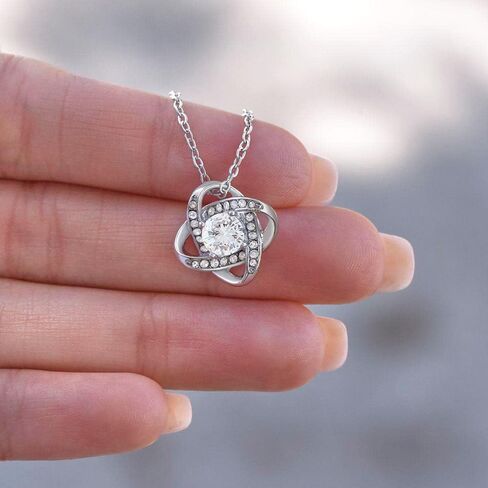 Kidney Donor Thank You Necklace with Message Card, 14k White Gold with Cubic Zirconia in Saudi Arabia