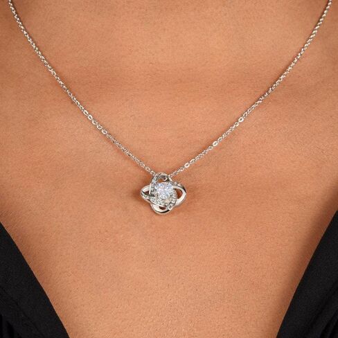 Kidney Donor Thank You Necklace with Message Card, 14k White Gold with Cubic Zirconia in Saudi Arabia