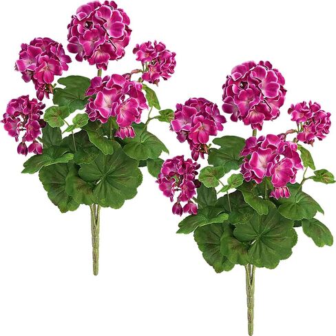 2 PCS 18 "إبرة الراعي الاصطناعية للهواء الطلق ، والأمر الحمراء الزهور الاصطناعية زهرة حريرية واقعية للمنزل حديقة الفناء مركزية مركزية ديكور داخلي ، وركوب in Kuwait
