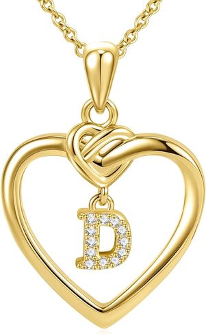 Heart Initial Necklaces for Women Girls Kids, Dainty 18K Gold Plated Heart Initial Necklace Teen Girl Gifts Trendy Stuff Cute Letter Pendant Necklace Birthday Gifts for Women Girls Gold Jewelry in Kuwait