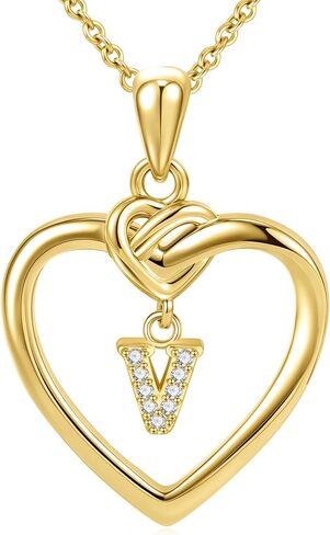 Heart Initial Necklaces for Women Girls Kids, Dainty 18K Gold Plated Heart Initial Necklace Teen Girl Gifts Trendy Stuff Cute Letter Pendant Necklace Birthday Gifts for Women Girls Gold Jewelry in Kuwait