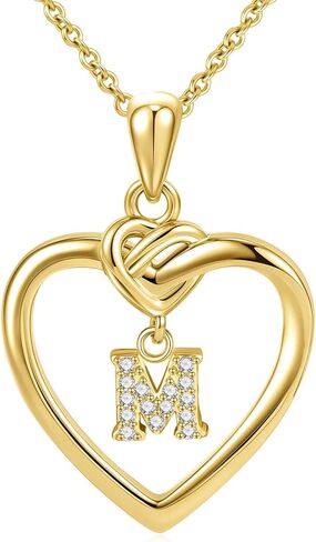Heart Initial Necklaces for Women Girls Kids, Dainty 18K Gold Plated Heart Initial Necklace Teen Girl Gifts Trendy Stuff Cute Letter Pendant Necklace Birthday Gifts for Women Girls Gold Jewelry in Kuwait