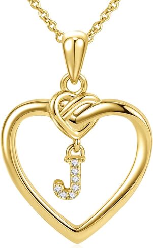 Heart Initial Necklaces for Women Girls Kids, Dainty 18K Gold Plated Heart Initial Necklace Teen Girl Gifts Trendy Stuff Cute Letter Pendant Necklace Birthday Gifts for Women Girls Gold Jewelry in Kuwait