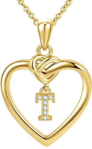 Heart Initial Necklaces for Women Girls Kids, Dainty 18K Gold Plated Heart Initial Necklace Teen Girl Gifts Trendy Stuff Cute Letter Pendant Necklace Birthday Gifts for Women Girls Gold Jewelry in Kuwait