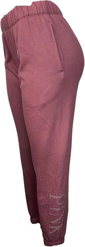 Victoria's Secret Pink Fleece Classis Rhinestone Sweatpants Color Rose Shine New in Saudi Arabia