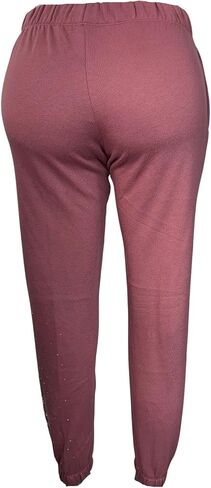 Victoria's Secret Pink Fleece Classis Rhinestone Sweatpants Color Rose Shine New in Saudi Arabia
