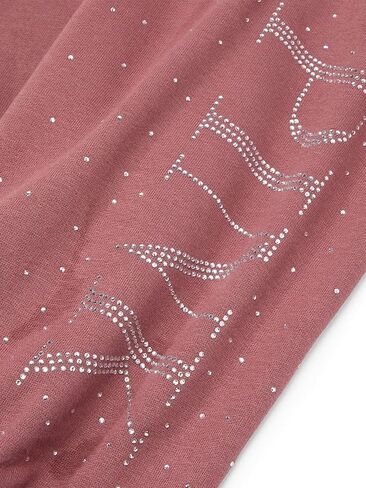 Victoria's Secret Pink Fleece Classis Rhinestone Sweatpants Color Rose Shine New in Saudi Arabia