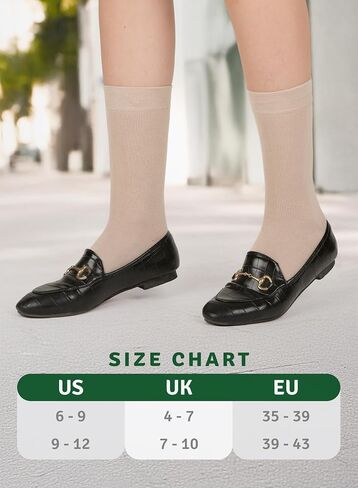 Women's Bamboo Dress Socks, Crew for Business Trouser Casual, Soft, Thin & Seamless, Size 6-9/9-12 (3, 4 or 5 Pairs) in Saudi Arabia