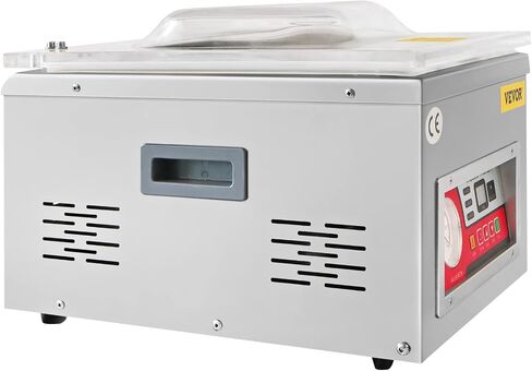 VEVOR Chamber Vacuum Sealer، قوة مضخة تفريغ 380 وات، آلة تعبئة الفراغ للأطعمة الرطبة واللحوم، تصميم مدمج بطول إغلاق 11.5 بوصة، مانع تسرب فراغ تجاري مثالي للاستخدام الاحترافي والمنزلي in Kuwait