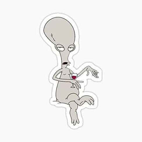 Roger American dad Sticker - Sticker Graphic - Auto, Wall, Laptop, Cell, Truck Sticker for Windows, Cars, Trucks in Saudi Arabia