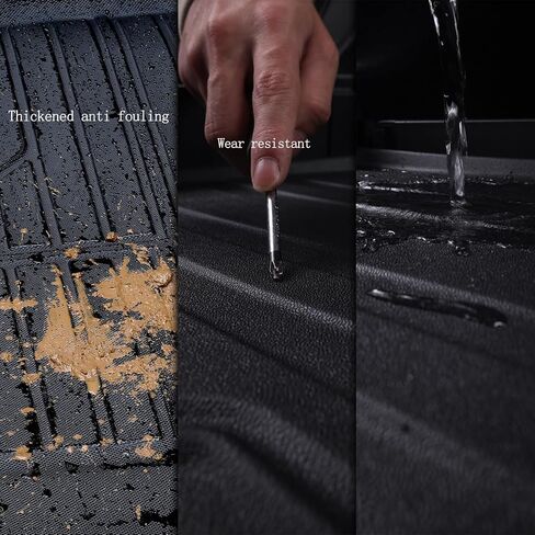 سجادات الأرضية وبطانات الحمولة لسيارة Hyundai KONA 2024 (الطراز الكهربائي غير المناسب)، TPE للحماية من جميع الأحوال الجوية، بطانات أرضية السيارة للصف الأول والثاني ملحقات حصيرة صندوق السيارة - أسود in Kuwait