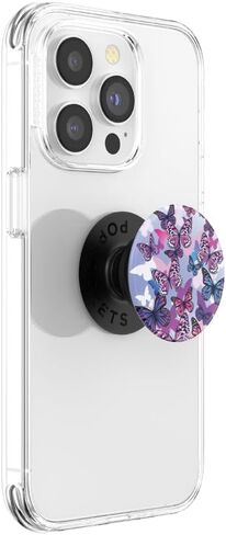 PopSockets Translucent Phone Grip with Expanding Kickstand, PopSockets for Phone, Translucent PopGrip - Peony Bloom in Saudi Arabia