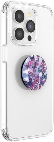 PopSockets Translucent Phone Grip with Expanding Kickstand, PopSockets for Phone, Translucent PopGrip - Peony Bloom in Saudi Arabia