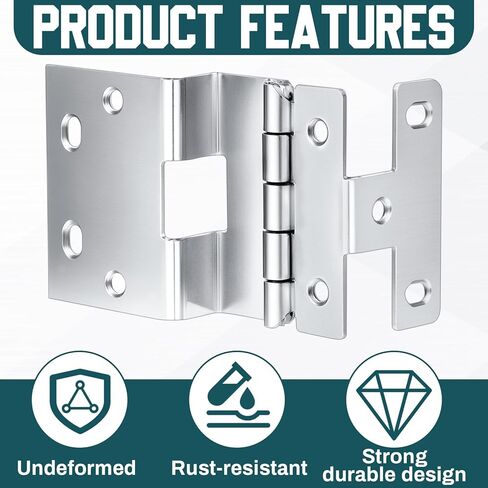6 Pcs Five-Knuckle Hinge for 3/4" Door Thickness, 270 Degree Hinge Institutional Hinge Suitable for Hospital, Schools, and Other Comercial Settings. in Kuwait