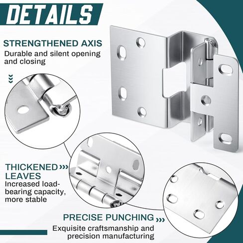 6 Pcs Five-Knuckle Hinge for 3/4" Door Thickness, 270 Degree Hinge Institutional Hinge Suitable for Hospital, Schools, and Other Comercial Settings. in Kuwait
