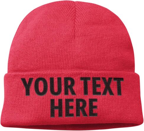 Custom Beanie Hat for Men Women, Add Your Text, Fully Embroidered Beanie, Small Business Promotional School Headwear Winter in Saudi Arabia