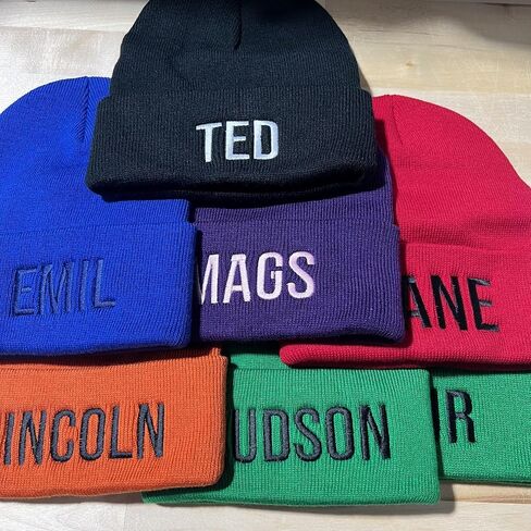 Custom Beanie Hat for Men Women, Add Your Text, Fully Embroidered Beanie, Small Business Promotional School Headwear Winter in Saudi Arabia