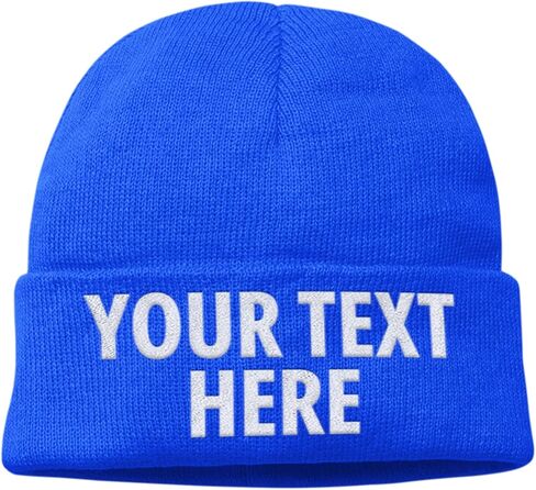 Custom Beanie Hat for Men Women, Add Your Text, Fully Embroidered Beanie, Small Business Promotional School Headwear Winter in Saudi Arabia