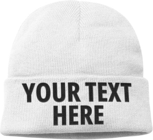 Custom Beanie Hat for Men Women, Add Your Text, Fully Embroidered Beanie, Small Business Promotional School Headwear Winter in Saudi Arabia