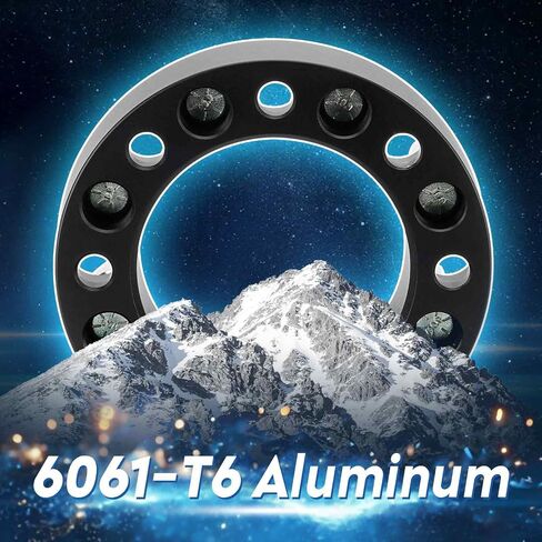 8x6.5 1.5in Wheel Spacer, 8x165.1mm Forged 8 Lug Adapter, Fit for Ford F-250 F-350 1970-1998, for Chevy C20 1975-1987, for C30 K20 1975-1986, for K30 1977-1986, 126.15mm Bore with 9/16"-18 Studs 2pc in Saudi Arabia